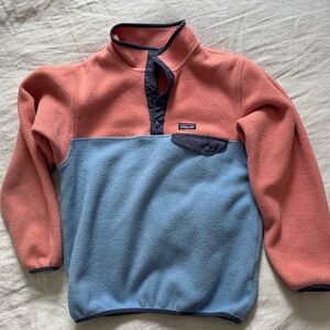 Patagonia Synchilla Synchilla® Snap-T® Fleece Pullover in Coral and Light.